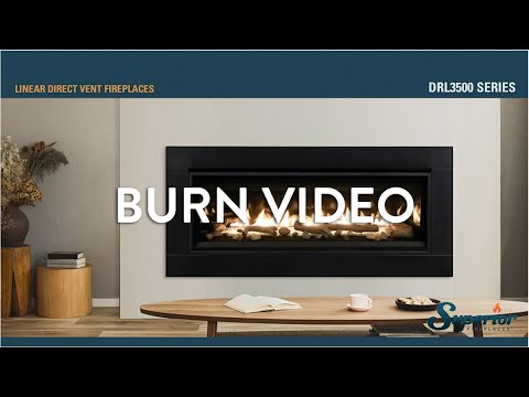 Superior DRL3555 55-Inch Electronic Ignition Direct Vent Gas Fireplace with Remote & Crushed Glass Media