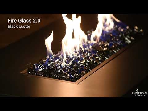 American Fire Glass 1/2-Inch Fireglass 2.0, 10-Pounds, Black Luster