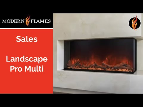 Modern Flames LPM-6816-WMC Landscape Pro Multi 68-Inch Three-Sided Electric Fireplace with Wall Mount Mantel