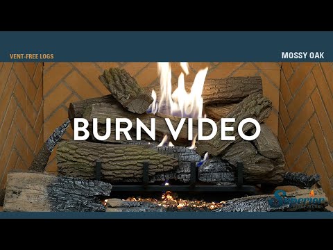 Superior LMFMO Vent-Free Concrete Mossy Oak Gas Log Set
