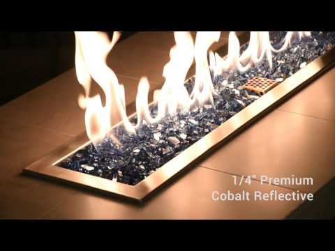 American Fire Glass 1/4-Inch Premium Fire Glass, 10 lbs, Cobalt Blue Reflective