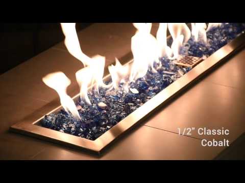 American Fire Glass 1/2-Inch Classic Fire Glass, 10 lbs, Cobalt Blue