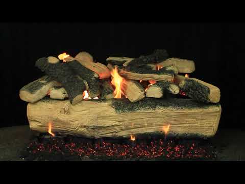 Hargrove Kodiak Split Triple Stack Vented Gas Log Set with Burner Kit (HGKSS-TSB)