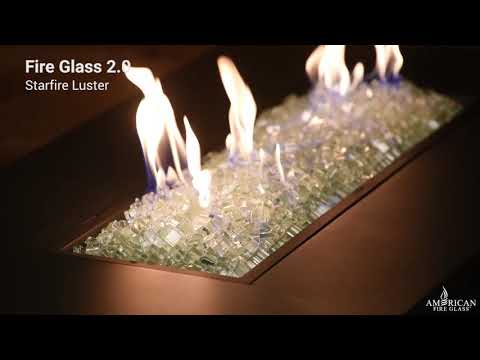 American Fire Glass 1/2-Inch Fireglass 2.0, 10-Pounds, Starfire Luster