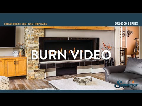 Superior DRL4000-ST 60-Inch Electronic Ignition Direct Vent See-Through Gas Fireplace with Crushed Glass Media