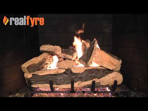 Real Fyre RRSO Rugged Split Oak Vented Gas Logs Only, See-Thru