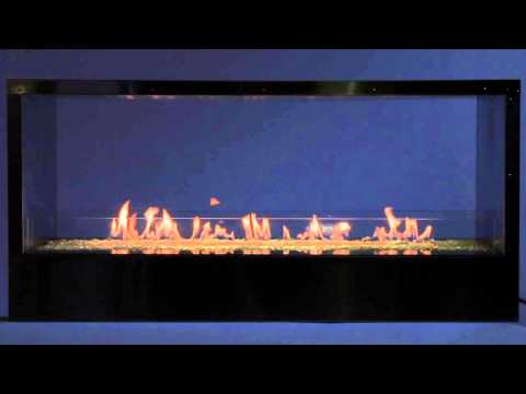 Carol Rose by Empire OLL48SP12 Ventless 48-Inch Outdoor See-Through Gas Fireplace, Battery-Powered Spark Ignition, Multicolor LED Lighting