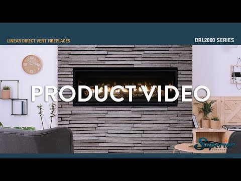 Superior DRL2055 55-Inch Electronic Ignition Direct Vent Gas Fireplace with Crushed Glass Media