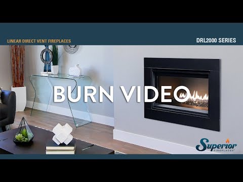 Superior DRL2055 55-Inch Electronic Ignition Direct Vent Gas Fireplace with Crushed Glass Media