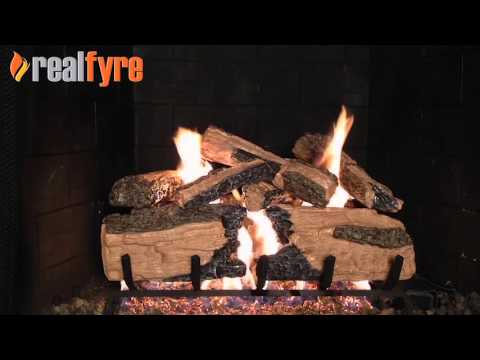 Real Fyre HCHS Burnt Split Oak Vented Gas Log Set, ANSI Certified