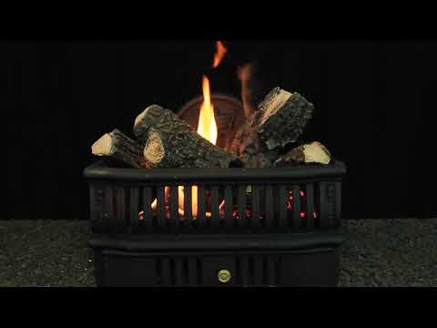 Hargrove Olde World Basket Vented Gas Log Set with Burner Kit and