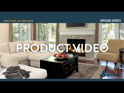 Superior DRC6340 40-Inch Electronic Ignition Direct Vent Gas Fireplace with Remote & Crushed Glass Media