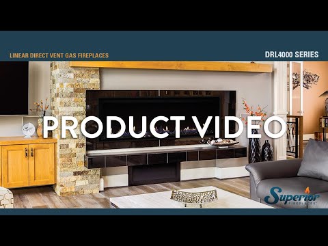 Superior DRL4000-ST 60-Inch Electronic Ignition Direct Vent See-Through Gas Fireplace with Crushed Glass Media