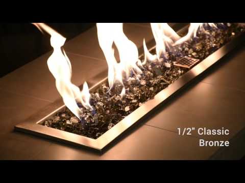 American Fire Glass 1/2-Inch Classic Fire Glass, 10 lbs, Bronze