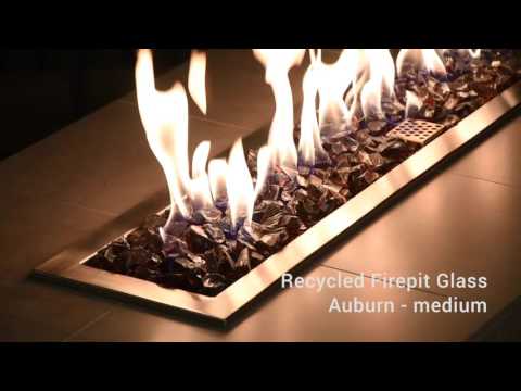 American Fire Glass 3/4-Inch Recycled Fire Glass, 10 lbs, Auburn