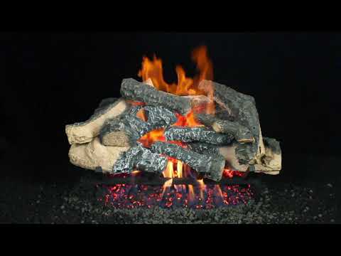 Hargrove Rustic Timbers Vented Gas Log Set with ANSI Certified System 4 Burner Kit, Propane Specialized (HGRTSAA-S4B-ANSI)