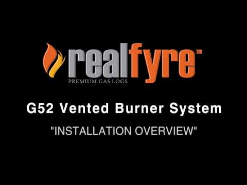 Real Fyre G52 Vented Gas Fireplace Burner