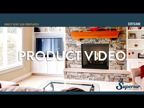 Superior DRT6345-PV 45-Inch Electronic Ignition Direct Vent Power Vent Gas Fireplace with Remote & Split Oak Logs