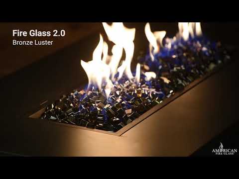 American Fire Glass 1/2-Inch Fireglass 2.0, 10-Pounds, Bronze Luster
