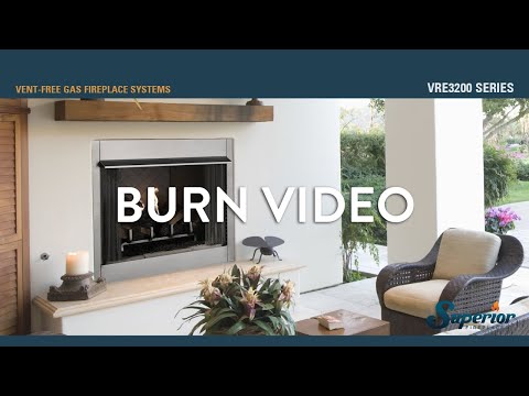 Superior 42-Inch Electronic Ignition Vent-Free Outdoor Gas Fireplace with Remote (VRE3242)