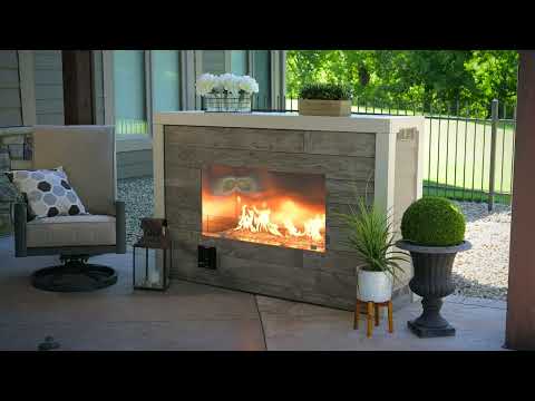 The Outdoor GreatRoom Company RSTL-LIN Linear Ready To Finish See-Through Fireplace