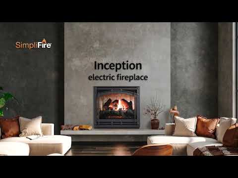 SimpliFire Inception 36-Inch Electric Fireplace Wescott Mantel Package (SF-INC36-MK-WS)