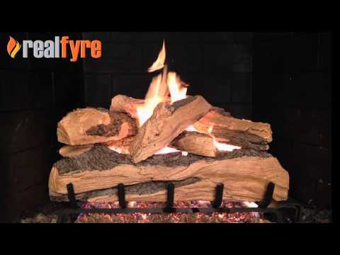Real Fyre SDP Split Oak Designer Plus Vented Gas Logs Only, See-Thru