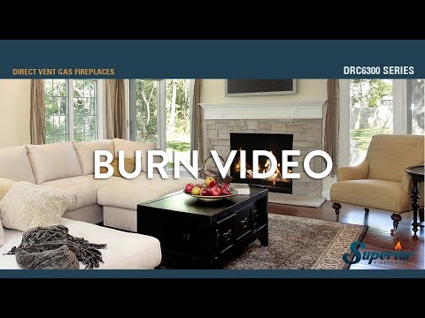 Superior DRC6345 45-Inch Electronic Ignition Direct Vent Gas Fireplace with Remote & Crushed Glass Media