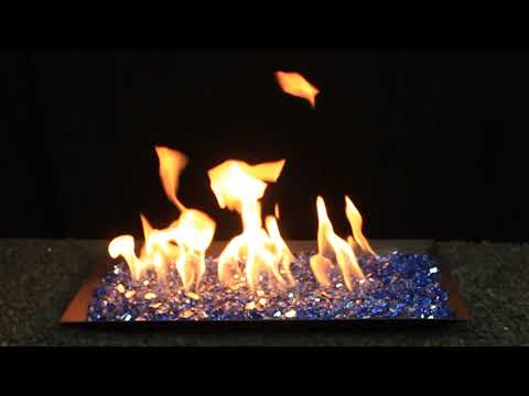 Hargrove 24-Inch Full Pan Vented Gas Fire Glass Set with Burner Kit (HGFG24-FPB)