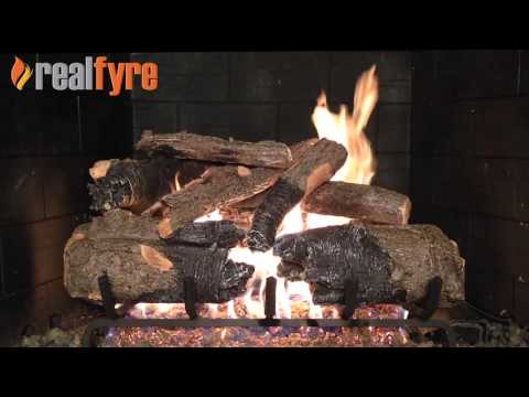 Real Fyre CHAO Charred American Oak Vented Gas Logs Only, See-Thru