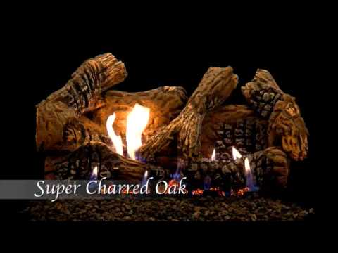 White Mountain Hearth LSxxC2S-Kit Ceramic Fiber Super Charred Oak Complete Fireplace Log Set