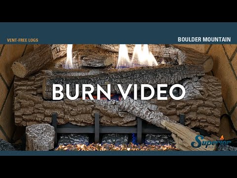 Superior LBGBM Vent-Free Concrete Boulder Mountain Gas Log Set