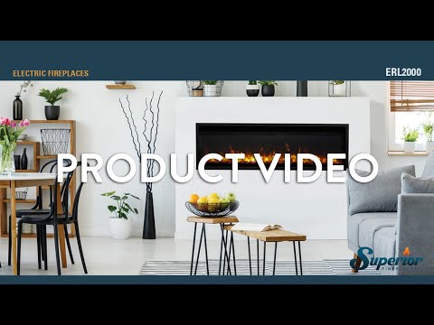 Superior MPE-x5S Built-In Linear Electric Fireplace with Smoked Crystal Ember Bed