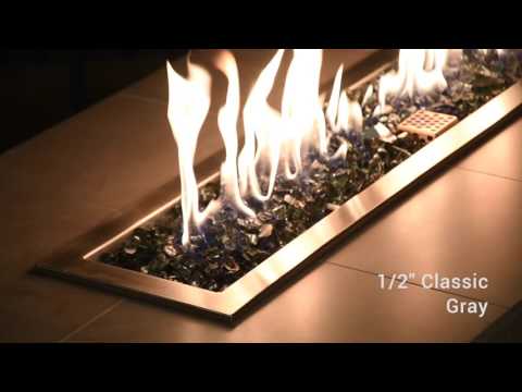 American Fire Glass 1/2-Inch Classic Fire Glass, 10 lbs, Grey
