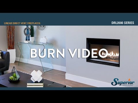 Superior DRL2055 55-Inch Electronic Ignition Direct Vent Gas Fireplace with Crushed Glass Media