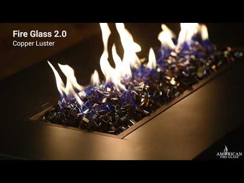 American Fire Glass 1/2-Inch Fireglass 2.0, 10-Pounds, Copper Luster
