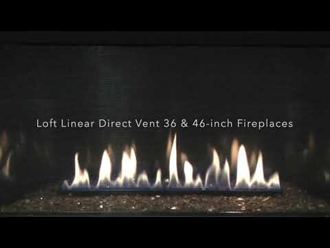 White Mountain Hearth DVL36BP Loft Direct Vent Contemporary Fireplace with Clear Crushed Glass, 36-Inches