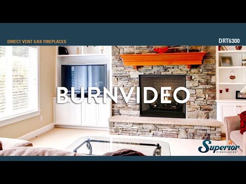 Superior DRT6345-PV 45-Inch Electronic Ignition Direct Vent Power Vent Gas Fireplace with Remote & Split Oak Logs