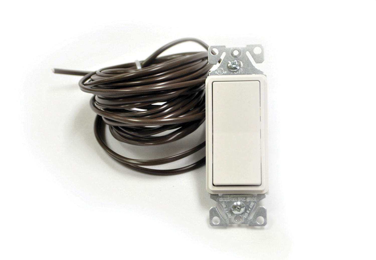 HPC Fire Low Voltage Decorative White Rocker-Style On/Off Switch